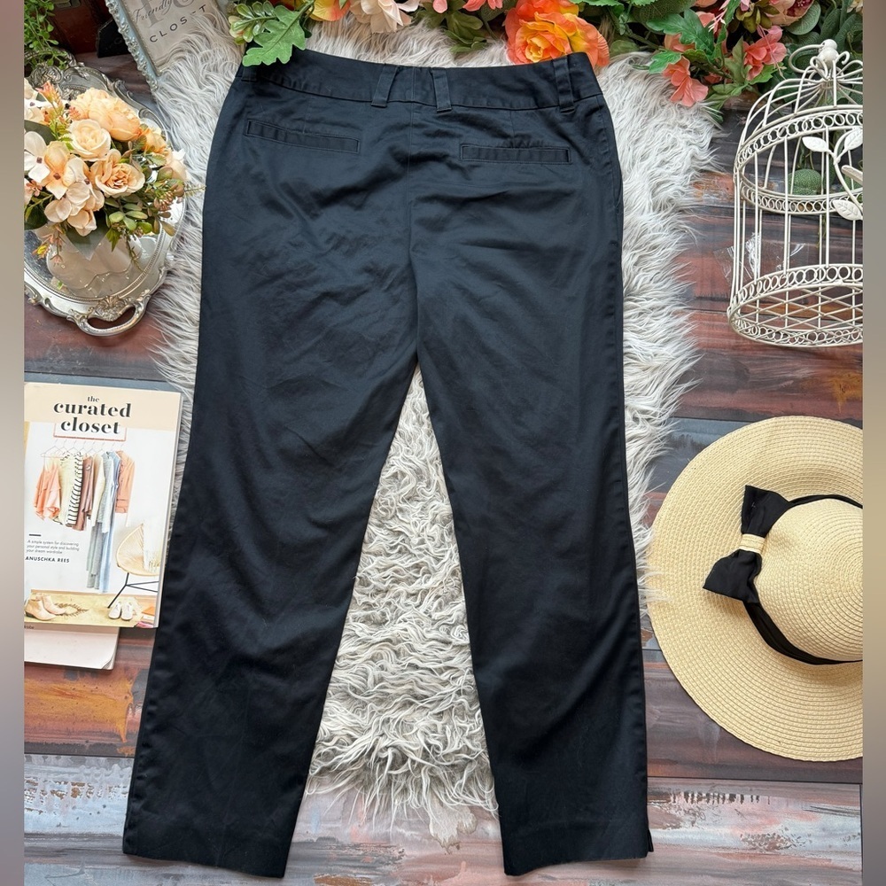 Adidas Black Stretch Ankle Pants Minimalist Athleisure Travel Golf Career - Picture 8 of 8